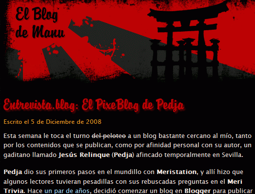 Entrevista  Blog Pedja