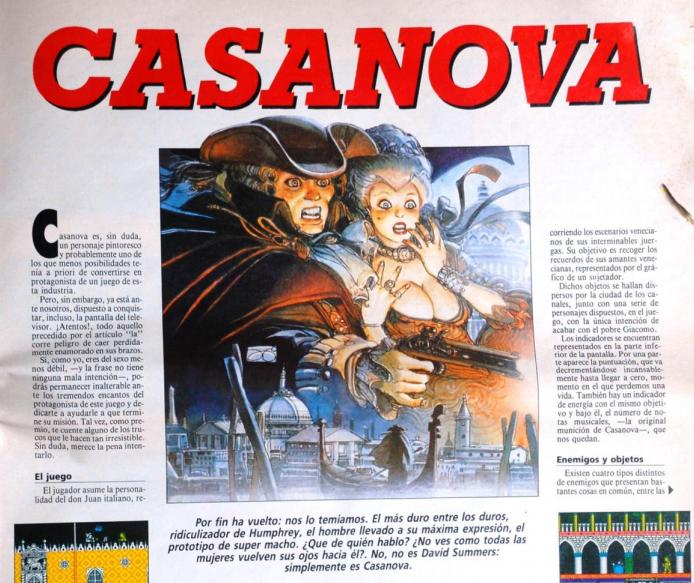 Casanova en revista Micromanía